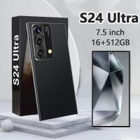 ราคา โทรศัพท์มือถือ ขายร้อน Sansang Galaxy S24 Ultra Smartphone 16 512GB 7 5 นิ้ว 7800mAh แบตเตอรี่ความจุสูง Andorid13 0 เต็มหน้าจอสองซิมโทรศัพท์ซีโอดี ส่งฟรี จัดส่งในพื้นที่ (22719815135)