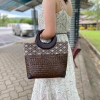 ราคา กระเป๋าสาน กระจูด กระเป๋าใบใหญ่ handmade กระเป๋าแฮนด์เมด ของฝากของขวัญ ตะกร้าสาน กระเช้าสาน handmade (22523524510)