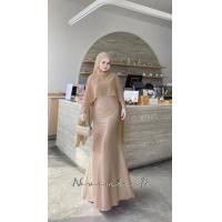 ราคา ชุดเดรสมุสลิม รุ่นทิชา เดรสผ้าซาร่า ชุดเดรสหางปลาพร้อมผ้าชีฟองคลุมไหล่ แฟชั่นมุสลิม ชุดใส่รายอ เดรสใส่ไปงานแต่ง เจ้าสาวมุสลิม ชุดเดรสอิสลามสวย (21748729080)