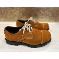 ราคา รองเท้าหัวเหล็กอันเดอร์กราวหนังวัวแท้100 รองเท้าเซฟตี้หนังสีแทนกลับ แข็งแรงทนทาน (20694451334)