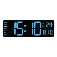 ราคา JJT จัดส่งฟรี นาฬิกาแขวน 13นิ้ว นาฬิกาปลุกอิเล็กทรอนิกส์ไฟ LED ทรงสี่เหลี่ยม 13ขนาดนาฬิกาแขวน นาฬิกาแขวนผนัง 3 มิติร่วมสมัย ปฏิทินนาฬิกาดิจิตอล นาฬิกาแขวน (17806936440)