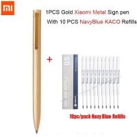 ราคา Xiaomi Mijia ปากกาโลหะปากกาลูกลื่น Mijia ปากกาลงชื่อ0 5MM เรียบสวิสรีฟิลหมึกดำ น้ำเงิน แดง (21056517158)
