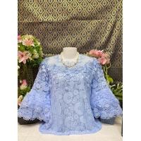 ราคา เสื้อลูกไม้ผ้านิ่ม3310ผ้านิ่มใส่สบายมีซับในทั้งตัวจร้า (21609056607)