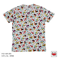 ราคา เสื้อแตงโม SUIKA เสื้อยืดคอกลม โปเชียล พิมพ์ลายไก่ P O 149 (21537425271)