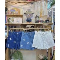 ราคา 404 กางเกงยีนส์ขาสั้นสาวอวบ ขาสั้นยีนส์ไซส์ใหญ่รุ่นโบว์ เอว 34 42 (22852492929)