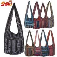 ราคา 2ใบ 279บาท กระเป๋าย่ามสะพายผ้านากา กระเป๋าย่าม ผ้าฝ้าย ผ้าพื้นเมือง สามารถสะพายข้าง และ พาดลำตัว ลายนากา สไตล์โบฮีเมียน สีสดใส (1374416917)
