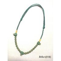 ราคา สร้อยคอเชือกเทียนถักผสมไหมทอง 3 ห่วง ปรับความยาวได้ (22860726089)