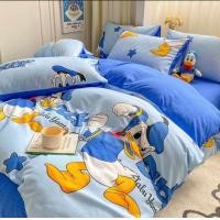 ราคา ผ้าปูที่นอน ชุดผ้าปูผ้าห่ม ลายดั๊กเป็ด ขนาด 3 5 6 ฟุต เนื้อผ้าคอตตอน 100 หนานุ่มนอนสบาย (22636388224)