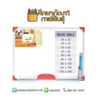 ราคา กระดานไวท์บอร์ด แถม ปากกาไวท์บอร์ด แปรงลบกระดาน กระดานเขียนไวท์บอร์ด (19832367511)