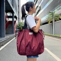 ราคา ถุงหูรูดความจุสูงถุงช้อปปิ้งซูเปอร์มาร์เก็ตซักได้ถุงเก็บของแบบหิ้วกระเป๋าช้อปปิ้งแบบพกพาพับได้ (16153901236)