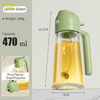 ราคา 2 In 1 Oil Dispenser And Oil Sprayer With Handle Leak Proof Design Glass Oil Dispenser Spray Bottle For Home Kitchen Cooking (21836522109)