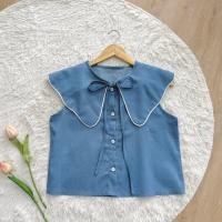 ราคา พร้อมส่ง เสื้อครอป เสื้อเกาะอก ผ้ายีนเทียม เสื้อยีน กระโปรงยีน (22823527044)