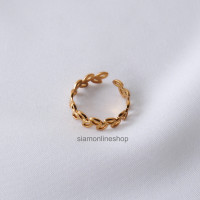 ราคา แหวนใบไม้เงิน ใบไม้ทอง ขนาดฟรีไซส์ leaf ring by siamonlineshop (22640683019)