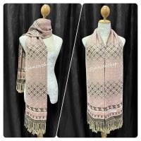 ราคา ผ้าคลุมไหล่ ผ้าพันคอผ้าไหมเทียมลายช้าง งานมาใหม่ (21434707806)