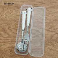 ราคา ชุดตะเกียบเซรามิกและช้อนรูปสุนัข Paka น่ารัก TIANLEYU (22224813354)