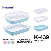 ราคา DNA BIG SIZE Keyway K 439 ที่คว่ำแก้วพร้อมฝา วางช้อน ใส่ผักผลไม้ได้ หรือ สามารถเป็นตระกร้าล้างผักพร้อมถาดรองได้ สีใหม่ (22101819619)