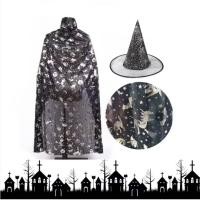 ราคา ผ้าคลุม เสื้อคลุมแม่มด เสื้อคลุม ผ้าคลุมฮาโลวีน หมวกแม่มด หมวก ของตกแต่งฮาโลวีน ผ้าคคลุมมีปก พ่อมด แม่มด Halloween (20493417854)
