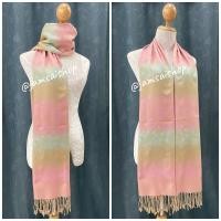 ราคา ผ้าพันคอ ผ้าคลุมไหล่ ผ้าลายผีเสื้อสีพาสเทล พร้อมส่ง (21176553019)