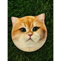 ราคา จานรองแก้วลายแมว แผ่นหินรองแก้วลายแมว จานรองแก้วลายน่ารัก แมวเหมียว งานจริงสวยมาก (19325853009)