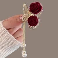 ราคา กิ๊ฟติดผมดอกกุหลาบ กิ๊ฟหนีบหางม้า แต่งเพชร หรูหรา เครื่องประดับ สําหรับผู้หญิง มี2แบบให้เลือก G0032 (22164210203)