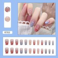 ราคา 24 ชิ้นต่อกล่อง เกาหลีใต้ เล็บปลอม มาพร้อมกาว เล็บปลอมเจลแท้ การออกแบบใหม่ น่ารัก เล็บเจล การออกแบบกันน้ำ (10464874672)