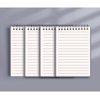 ราคา สมุดโน้ตสันห่วงด้านบนขนาดA6A5และB5มี3แบบ เส้นแนวนอน เส้นกริดและพื้นว่าง ปกพลาสติกขาวขุ่น จำนวน80หน้า (21520442439)