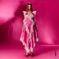 ราคา TandT MORNING GLORY PINK DRESS SWEET CHILD PRINTED LACE TRIMMED TIE FRONT MAXI DRESS เดรสยาวสายเดี่ยวพิมพ์ลายทรงบาน ตัดต่อรูดระบายเชิงลูกไม้ ตกแต่งดอกกุหลาบ พิมพ์ลาย (19933516428)