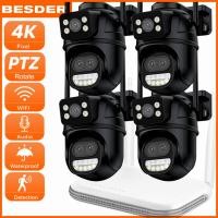 ราคา BESDER กล้องวงจรปิด 12MP กล้อง 8CH Mini NVR WiFi IP กล้อง หน้าจอคู่ การติดตามอัตโนมัติ Ai Human Detection กลางแจ้ง 8X ซูมสี Night Vision ชุดกล้องวงจรปิด CCTV (22093019222)