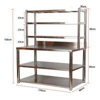 ราคา HEJI โต๊ะ 3 ชั้น โต๊ะสแตนเลส 304 ชั้นเก็บของ มีร่องมีด โต๊ะเตรียมสแตนเลส ปฏิเสธที่จะสั่นคลอน ชั้นวางของในครัวพร้อมรั้ว หนัก ประตูท้าย (22383516956)