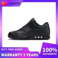 ราคา เคาน์เตอร์ของแท้ Nike Air Max 90 Leather Black Running Shoes 302519 001 (22092065390)