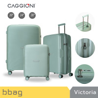 ราคา bbag shop CAGGIONI กระเป๋าเดินทาง รุ่นวิคตอเรีย Victoria C19082 สีเทา สีดำ สีชมพู สีเขียว วัสดุโพลีพรอพพอลีน PP ซิปขยาย ล้อคู่ หมุนได้ 360 องศา รหัสล๊อค TSA (21564574659)