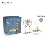 ราคา LUCARIS เซตของขวัญแก้วไวน์แดง ดีแคนเตอร์ The Mystery Feast Grande Dionysuss Leopard Wine Decanter Set of 3 (22855759806)
