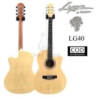 ราคา กีตาร์โปร่ง กีตาร์โปร่งไฟฟ้า Lyon LG 40 ราคาถูก คุณภาพดี ตัวบาง โดดเด่นในย่านเสียง (12437381864)