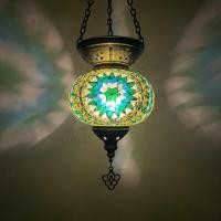 ราคา Newest Turkey Handmade Hanging Lights Romantic Cafe Restaurant Mediterranean Mosaic Pendant Lamps (22191683252)