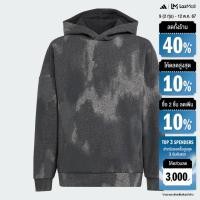 ราคา adidas ไลฟ์สไตล์ เสื้อกันหนาวมีฮู้ดพิมพ์ลายทั้งตัว Future Icons สำหรับเด็ก เด็ก สีดำ IT9044 (22434805302)