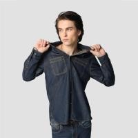 ราคา DAVIE JONES เสื้อเชิ้ตยีนส์ แขนยาว Slim fit Long Sleeve Shirt SH0115 สีกรม กรมอ่อน ดำ (21405866235)