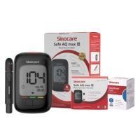 ราคา เครื่องตรวจน้ำตาล ตรวจเบาหวาน Sinocare รุ่น Safe AQ Max III Extra เครื่องตรวจ แผ่นตรวจ เข็มเจาะเลือด MB SHOP (22149528207)