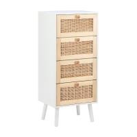 ราคา HomeHuk ตู้ลิ้นชัก 4 ชั้น รุ่นแคททาลิน ขนาด 40 ซม สีขาว ธรรมชาติ (22726985594)