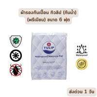 ราคา ส่งด่วน 1 วัน จัดเต็ม ผ้ารองกันเปื้อน ที่นอน ทิวลิป tulip แซนต้า santa ขนาด 3 5 5 และ 6 ฟุต มีทั้งแบบกันน้ำ และ ไม่กันน้ำ Premium Protector หนา 14 นิ้ว (22308483242)