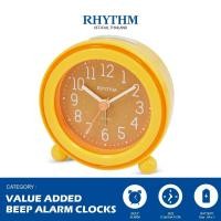 ราคา นาฬิกาปลุก RHYTHM นาฬิกาตั้งโต๊ะทรงกลมมีขาสีแดง ไฟ LED กระพริบได้ ฐานกว้าง 8 3 ซม (16442885094)