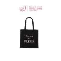 ราคา Maison de FLEUR Brand Logo Embroidery Tote Bag Black (21484504526)