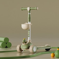 ราคา สกุดเตอร์เด็ก สกู๊ตเตอร์ พับ ดนตรี วงล้อแฟลช ล้อมี ขาไถ ปรับนั่งได้ยืนได้ Scooter ของเล่นเด็ก 2 6ขวบ (22626116534)