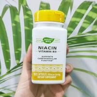 ราคา ไนอะซิน วิตามินบี Niacin Vitamin B3 100mg 100 Capsules Natures Way (8841649580)