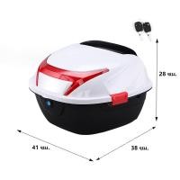 ราคา กล่องหลัง กล่องท้ายรถ กล่องติดมอไซค์ กล่องท้ายมอเตอร์ไซค์ กล่องท้ายมอไซค์ สำหรับติดรถมอเตอร์ไซค์ สีดำ ความจุ 45 ลิตร แข็งแรง ทนแดดทนฝน เก็บหมวกกันน็อคได้ 2 (22258961293)