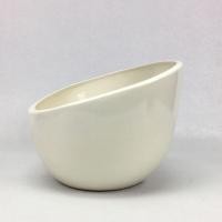 ราคา อ่างบัวสไตล์โมเดิร์น กระถางต้นไม้สีขาว อ่างเซรามิคทรงปากเฉียง (8723919811)