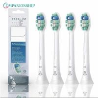 ราคา หัวแปรงหัวแปรงฟันสีขาวแบบหัวแปรงสีฟันไฟฟ้าหัวแปรง4ชิ้นสำหรับ C2แปรงสีฟันไฟฟ้า Philips Sonicare (22295410551)