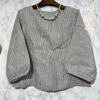 ราคา เสื้อคอปาดตีจีบหน้า แขนบอลลูนแขนส่วนเสื้อลินินงานพรีเมียม ผ้าลินินแท้100 ผ้าลินินเนื้อนุ่มใส่สบายมากค่ะ เสื้อคอปาดตีจีบ (22596735932)