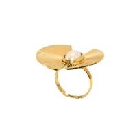 ราคา Repetitive Gold Shell Pearl Ring แหวนมุกเปลือกหอยทองคำซ้ำสุดหรูหรา (22025737489)