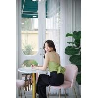 ราคา ALLTL millie Top เสื้อสายเดี่ยวผูกโบว์หลัง ปรับสายได้ ลินิน100 (7854877472)