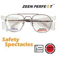 ราคา แว่นเซฟตี้ Side Guard กรอบโลหะ กรอบหน้า AO Style High Quality Metal Frame Safety Side Guard Glasses AO Design Optical Changing Lens (17998981706)